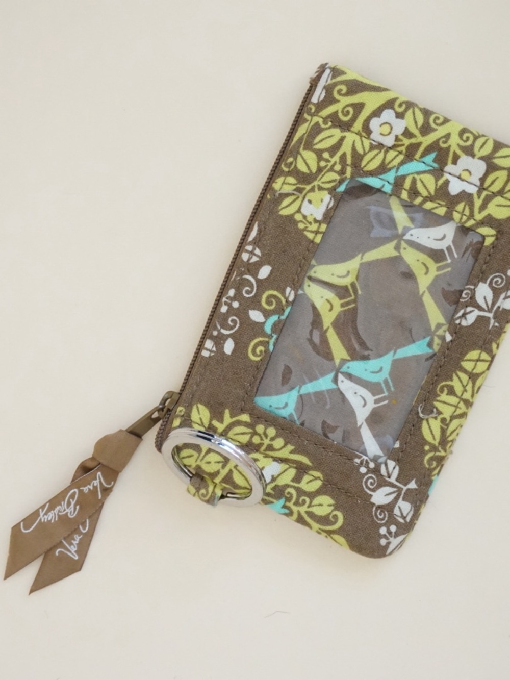 Vera Bradley Sitting in a Tree ID wallet Key Ring Coin Purse Wallet